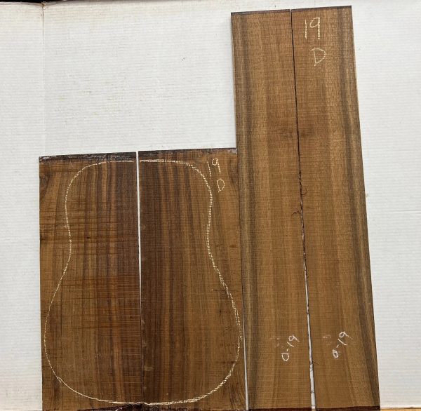 Indian Laurel Dreadnought Guitar Back and Side Set #19 on Sale