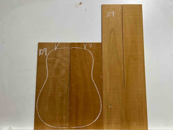 Flame Genuine Mahogany Dreadnought Guitar Back & Side Set #109 Online now
