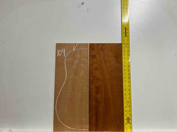 Flame Genuine Mahogany Dreadnought Guitar Back & Side Set #109 Online now - Image 3
