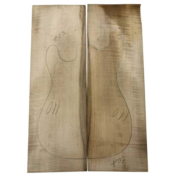 Maple Electric Guitar Carved Top Plate #02 Online Sale - Image 2